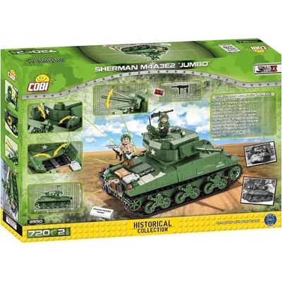 Cobi 2550 World War II Americký ťažký tank Sherman M4A3E2 JUMBO