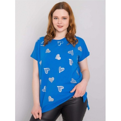 Relevance Fashion tričko se srdíčky modré