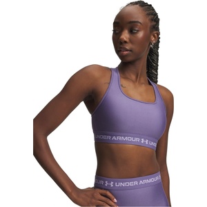 Under Armour Women's Crossback Medium Impact Sports Bra - Purple Luxe