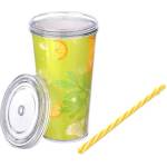 TITIZ IRIS LIMESHAKE чаша с капак, сламка 600ml AP-9444 (AP-9444)