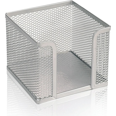Optima Поставка за хартиен куб, метална мрежа, сребриста (14955-А-СРЕБРИСТ)