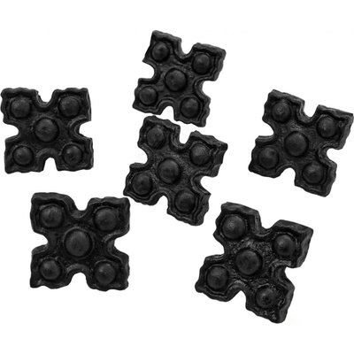 Mystic Colonial Hardware Kovaný ozdobný hřebík Čtyřlist, 40 mm (sada 6 ks)