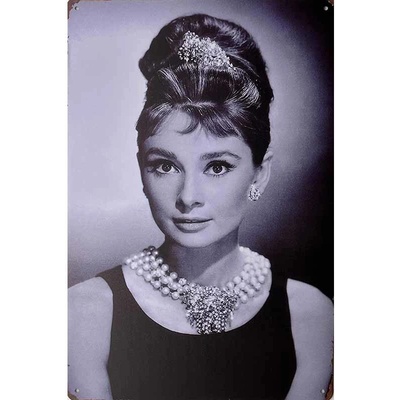 Ceduľa Retro žena portret