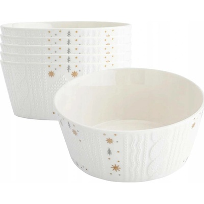 Altom Design Sada 6 salátových misek vánoční Zimní záře 14,5 cm 6 Ks