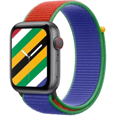 Apple Оригинална текстилна каишка за Apple Watch 38мм, 40мм, 41мм, 42мм (2024) - Apple South Africa Sport Loop (син-червен) (mxua2zm/a)