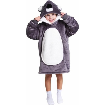 Noxxiez Hřejivá televizní mikinová deka s kapucí Koala