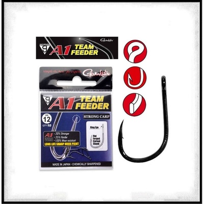 Gamakatsu A1 Team Feeder Strong Carp vel.12 10 ks