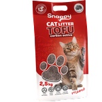 Snappy Uniq Pets Cat Snappy Cat Litter Tofu Carbon Active биоразградима тофу котешка постелка с активен въглен, 2, 5 кг