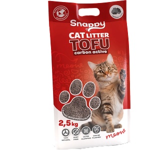 Snappy Uniq Pets Cat Snappy Cat Litter Tofu Carbon Active биоразградима тофу котешка постелка с активен въглен, 2, 5 кг