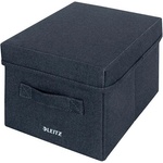 LEITZ Кутия, покрита с плат, размер S, LEITZ "Fabric", тъмно сива 61460089 (61460089)