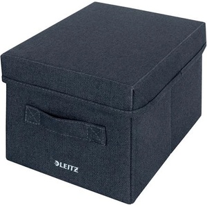 LEITZ Кутия, покрита с плат, размер S, LEITZ "Fabric", тъмно сива 61460089 (61460089)