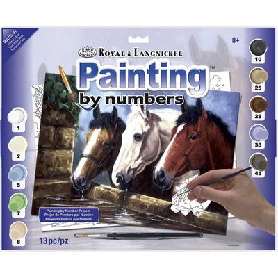 Royal Langnickel Malování podle čísel 30x40 cm- Koňské hlavy