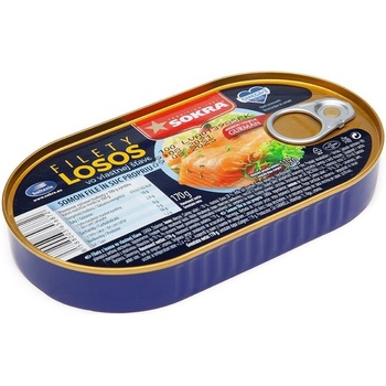 Sokra Losos filety vo vlastnej šťave 170 g