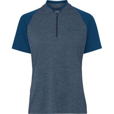 Vaude Дамска фланелка с къс ръкав за колоездене Vaude Women's Tamaro Half Zip Shirt IV Cycling jersey - Dark Sea Uni - размер 42 (EU) (156-2552-0514)