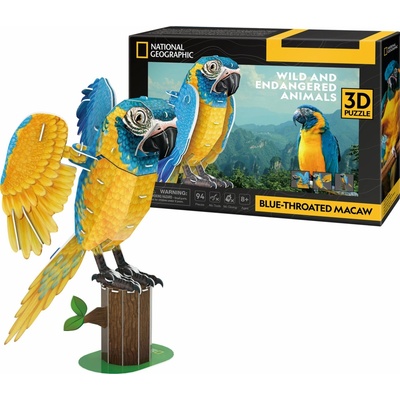 Cubic Fun 3D puzzle Safírový papoušek 88 ks