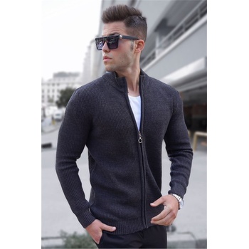 Madmext Мъжка жилетка с цип - 5198 Антрацит #311608 (311608_Антрацит)