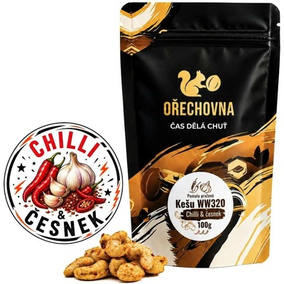 Ořechovna Pražené kešu WW320 Chilli & česnek 100 g