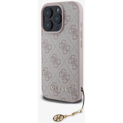 GUESS 4G чаровен заден капак за iPhone 16 Pro тон върху тон розов Guess | Lilav | ЖЕНИ | UNI