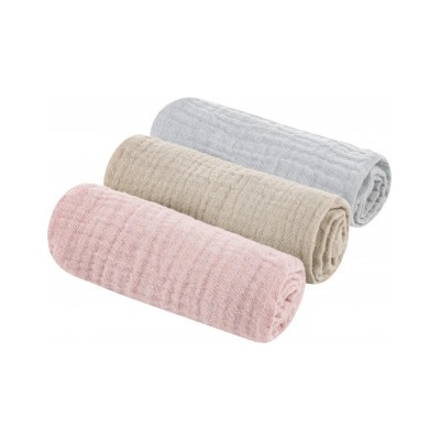 Sleepee Mušelinové 30x30 Grey/Sand/Rose 3 ks