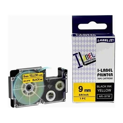 ALLPRINT Xerox páska s Casio, XR-9YW1, 9mm x 8m, černý tisk / žlutý podklad - kompatibilní