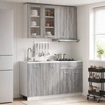 vidaXL Кухненски единица LYON 4 бр. Сив Сонома Инженерна дървесина (3438360)