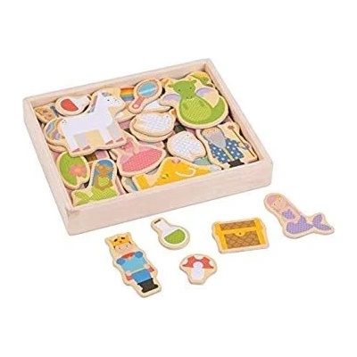 Bigjigs Toys - Дървени магнити - Фантазия