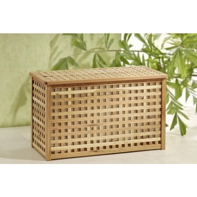 Velký koš na prádlo, komoda nebo prádelní truhla z masivního ořechového dřeva s vnitřním plátěným sáčkem. Rozměry: 78x38x47cm. – Zboží Mobilmania