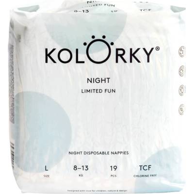 Kolorky Night Limited Fun L 8-13 kg 19 ks
