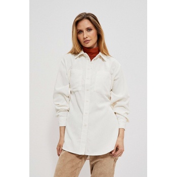 Moodo Кремава дамска риза от велур Moodo Moodo | Byal | ЖЕНИ | XL