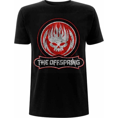 The Offspring tričko Distressed Skull Black