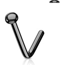 Šperky4U zahnutý piercing do nosu půlkulička N0076-K