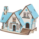 Woodcraft construction kit Woodcraft Дървен 3D пъзел Синя къща (XE-G049H)
