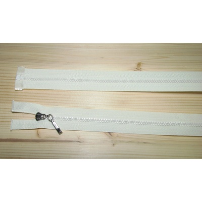 Kostenný zips smotanová 3mm deliteľný jednosmerný 60cm