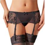 Ewana Жартиерен колан Pas-do-poczoch-Romance-032-Czarny-CzarnyV-45783-Czarny - Черен, размер S