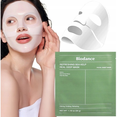 BIODANCE REFRESHING SEA KELP REAL DEEP MASK Inovativní zklidňující maska s s fermentovanou mořskou řasou 34 g – Zboží Dáma