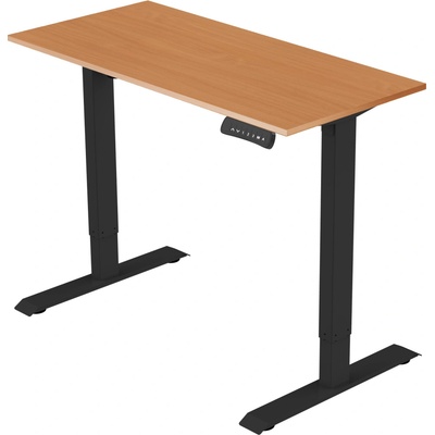 Delso Výškovo nastaviteľný stôl ADJUSTER PRO 80 x 120 cm buk / čierna
