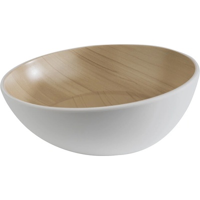APS 84920 Melaminová mísa bílá hnědá 1 l 215 x 85 mm