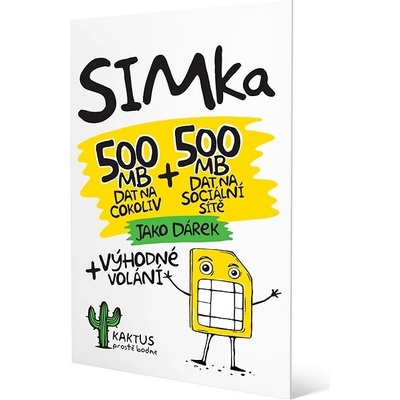 SIM karta Kaktus 500MB + 500MB na soc. sítě – Zboží Mobilmania