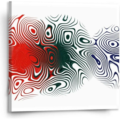 Sablio Obraz Dvoubarevná abstrakce - 110x110 cm