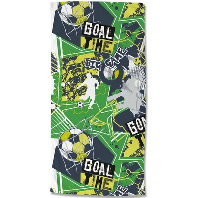 Good Morning Goaltime plážová osuška zelená 75 x 150 cm