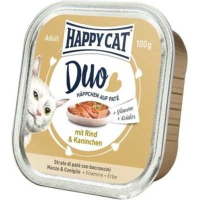 Happy Cat DUO MENU hovädzie a králik 100 g