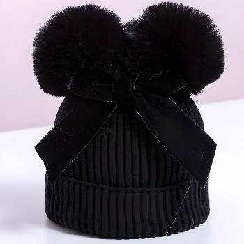 HARAHU Детска шапка bo-21306 - черна kp21306 (bo-21306)