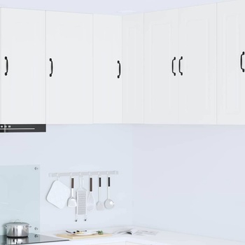 vidaXL Горен кухненски шкаф Бяло 57 x 57 x 80 см Инженерно дърво (884724)