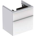 Geberit Smyle Square - Шкаф за мивка, 58x47x62 cm, 2 чекмеджета, бял гланц/бял мат 500.352. 00.1 (500.352.00.1)