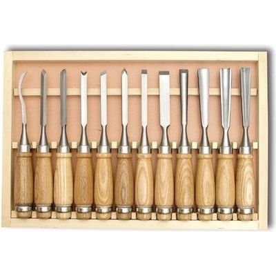 dláto řezbářské sada 12díl., dřev.kazeta – Zboží Dáma