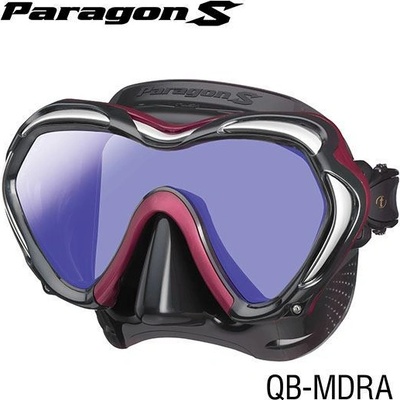 TUSA маска paragon s черна/тъмно червен металик (tus m1007sqb mdra)