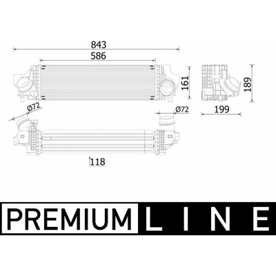 Chladič plniaceho vzduchu MAHLE ORIGINAL CI 610 000P (CI610000P)