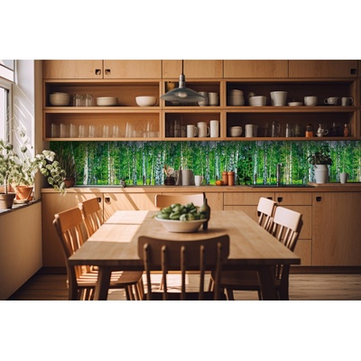 Фототапет за кухня - брезова горичка 420 x 60 см