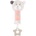 Tedsy Бебешка играчка-гризалки Tedsy - Мече, 16 cm, розова (98151)