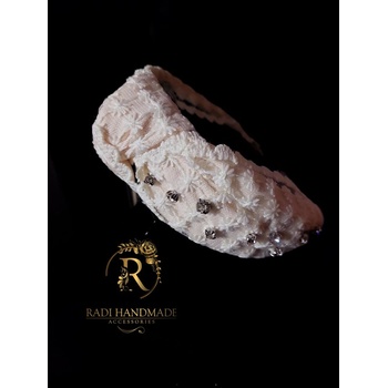 Radi handmade Дантелена диадема с възел и камъни (703)